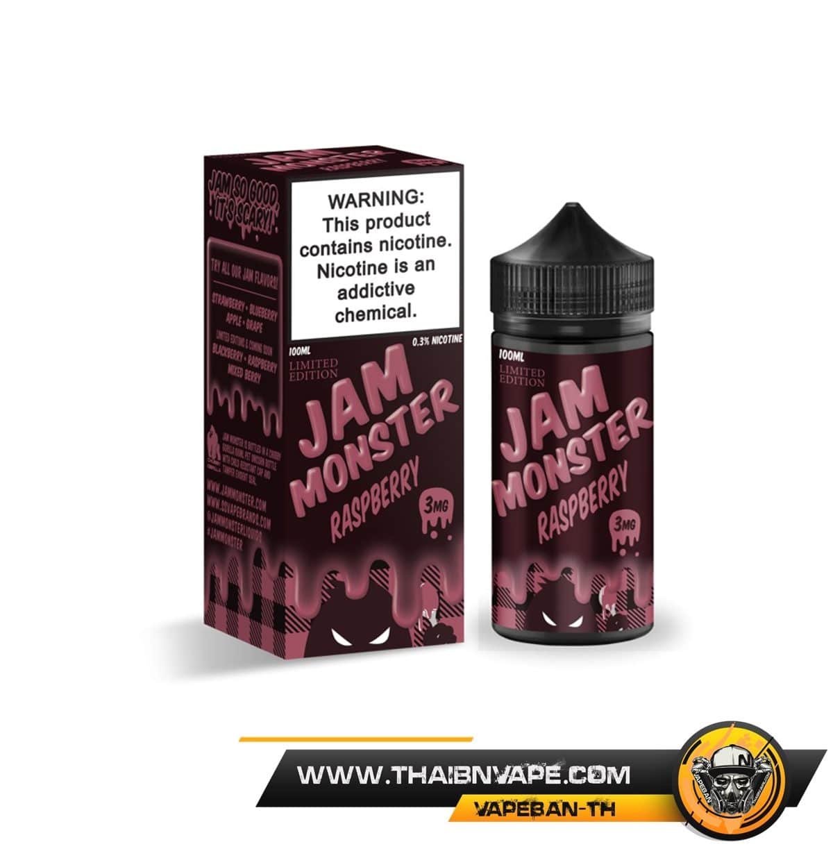 JAM MONSTERS RASPBERY 100ML