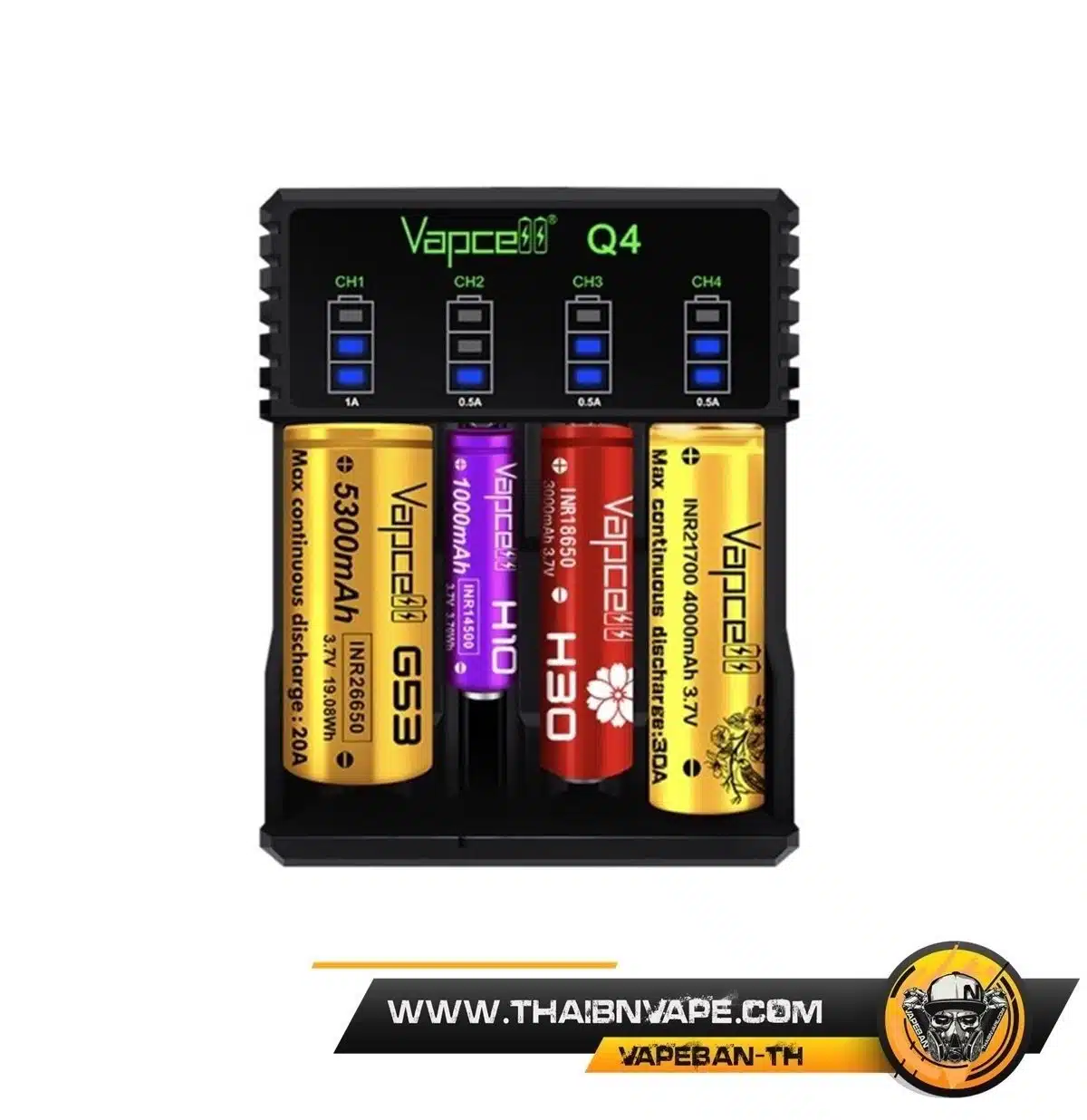 Q4 เครื่องชาร์จแบต VAPCELL Q4 CHARGER