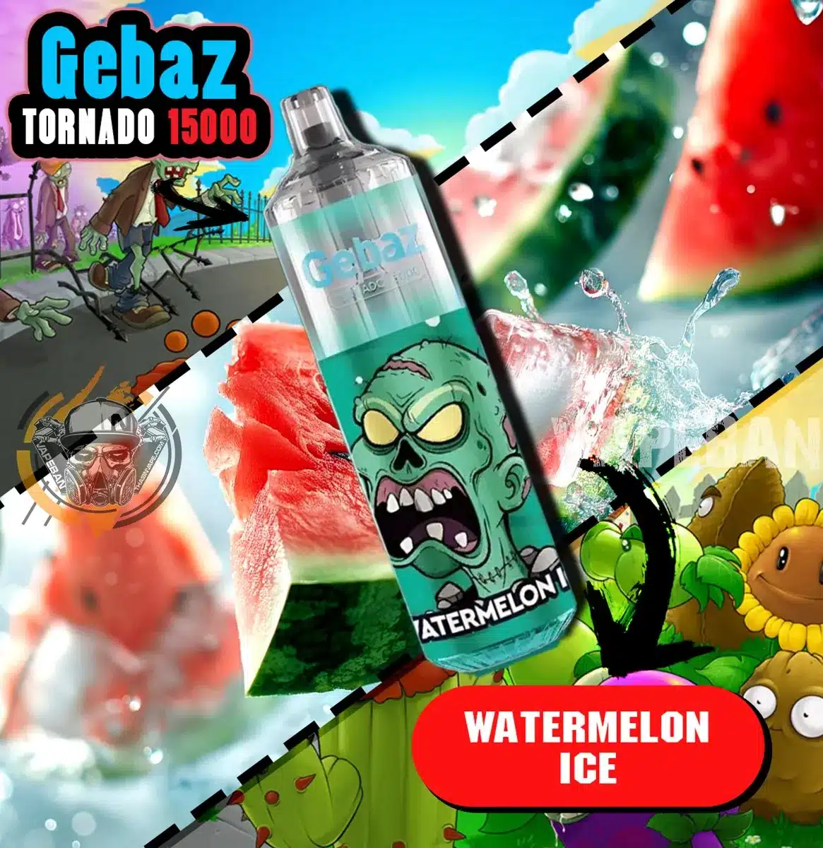Gebaz Tornado 15000 Puffs Watermelon Ice
